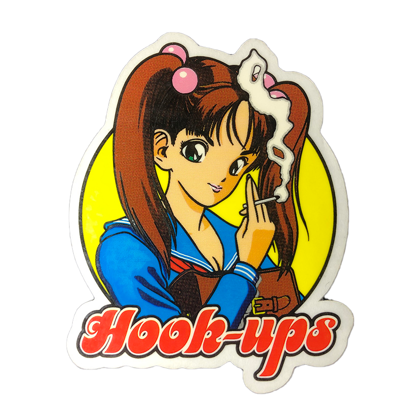 Vintage - Hook-Ups Smoking School Girl sticker - SellerDoor